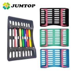JUMTOP Dental Instrument Rack Placing Case for Composite Resin Spatulas Autoclave Sterilization Box Tray Holder Dentist Tools