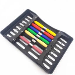 JUMTOP Dental Instrument Rack Placing Case for Composite Resin Spatulas Autoclave Sterilization Box Tray Holder Dentist Tools