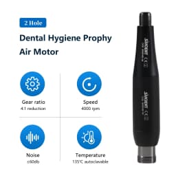 360° Swivel Dental Cordless Electric Hygiene Polishing Prophy Handpiece LCD Screen 4:1 Nose Cone + 2 Prophy Angles
