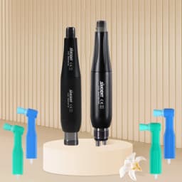 360° Swivel Dental Cordless Electric Hygiene Polishing Prophy Handpiece LCD Screen 4:1 Nose Cone + 2 Prophy Angles