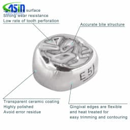 48/96 Pcs Preformed Stainless Steel Dental Temporary Crowns Primary Molar Crown Kit for Adults & Kids