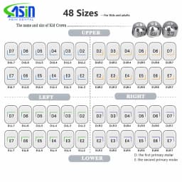 48/96 Pcs Preformed Stainless Steel Dental Temporary Crowns Primary Molar Crown Kit for Adults & Kids