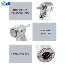 DEASIN Dental Low Speed Fiber Optic Contra Angle Handpiece X25LKV1 Dental 1:1 Handpiece