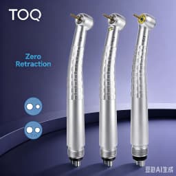 High Speed Handpiece TOQ Dental LED Free Retraction 4 Water Spray Air Turbine 2/4 Holes Head Dentistry Instrument