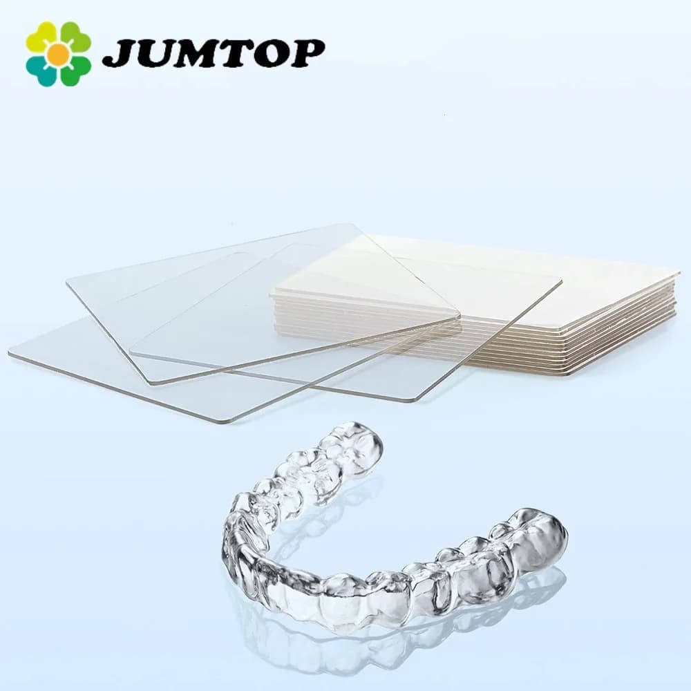 JUMTOP Dental Orthodontic Splint Retainer Vacuum Forming Sheet Soft/Hard Plastic 1.0/1.5/2.0mm Dentistry Thermoforming Material