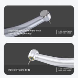 Dental E-generator Shadowless Ring LED High Speed ceramic mini/standard / torque Handpiece with 5 Water Sprays 2/4 Holes