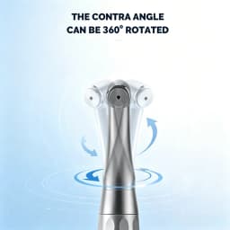 JUMTOP Dental Wireless Implant Electric Torque Wrench Adjustable 6 to 50 N.cm, 360° Rotated Contra Angle
