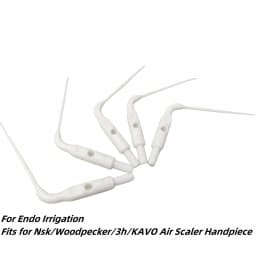 JUMTOP 5Pcs Dental Plastic Sonic Powered Endo Irrigation Tips Root Canal Tip Dentistry Air Scaler Handpiece Tip