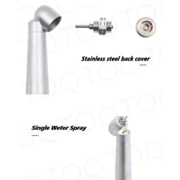 JUMTOP Dental LED High Speed Handpiece 45 Degree Single Water Spray E-generator Integrated Small Head Push Button Handpiece