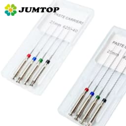 JUMTOP 4Pcs/Box Dental Rotary Paste Carriers Spiral Filler Lentulo Assorted Engine Filling Paste 21/25mm 25-40#