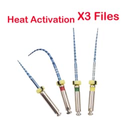 Dental Blue Dental Rotary Files Nickel Titanium Root Canal Files Endodontic Files 04 06 Taper Heat Activation Blue Files Rotary