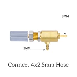 JUMTOP Dental Regulator Control Valve for Dental Chair Turbine Unit 3mm Connector to 4*2.5mm Hose