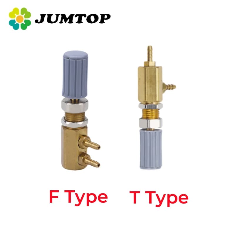 JUMTOP Dental Regulator Control Valve for Dental Chair Turbine Unit 3mm Connector to 4*2.5mm Hose
