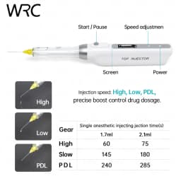 Dental Anesthesia New TOP Injector Oral Local Syringe Painless Portable with Operable LCD Display Chargeable Dentistry Tools