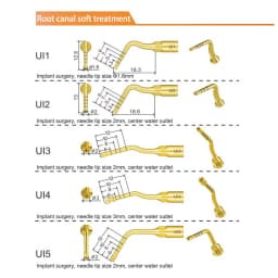 Dental Piezosurgery Tips US/UL/UC/UI Series for Bone Cutting & Sinus Lifting – Compatible with Woodpecker Mectron