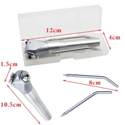 JUMTOP Dental Triple Way Syringe with 2 Nozzles Aluminum Alloy Shell Air Water Spray Handpiece