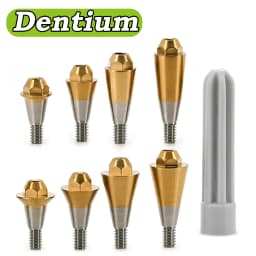 Dentium Compatible SAB 45 Multi Unit Straight Titanium Abutment 10/15 Height, Full Arch Bridge Restoration Dental Lab Wholesale
