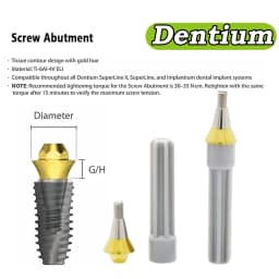 Dentium Compatible SAB 45 Multi Unit Straight Titanium Abutment 10/15 Height, Full Arch Bridge Restoration Dental Lab Wholesale