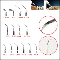 20 PCS Multifunction Dental Ultrasonic Scaling Endo Tips Fit DTE SATELEC Handpiece