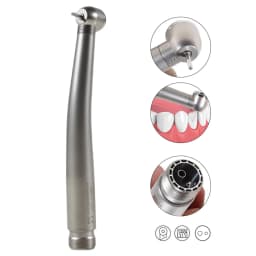 ASK Dental LED E-generator/No LED High Speed Handpiece 2Hole/4Hole Low Noise Torque Head Triple Water Spray Stainless fit NSK