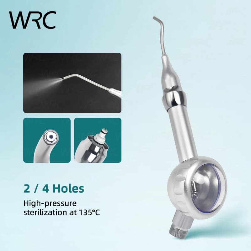 Professional Dental Air Polisher 4/2 Hole Teeth Polishing & Whitening Tool 135℃ High Temp Disinfectable Anti-Backflow Design