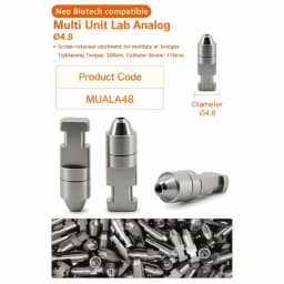 NeoBiotech Compatible Multi‑Unit Titanium Straight Angled Dental Implant Abutment Kit Healing Abutment Protection Cap Screw