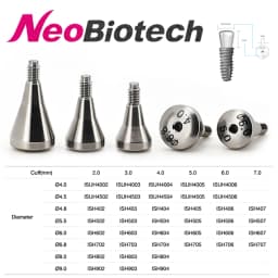 NeoBiotech Compatible Multi‑Unit Titanium Straight Angled Dental Implant Abutment Kit Healing Abutment Protection Cap Screw