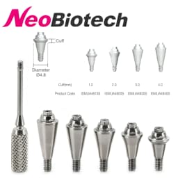 NeoBiotech Compatible Multi‑Unit Titanium Straight Angled Dental Implant Abutment Kit Healing Abutment Protection Cap Screw