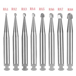 5PCS/Box Dental Tungsten Carbide Burs Low Speed Round RA Series For Dental Lab or Clinic Shank Dia.=2.35mm Length=22.5m