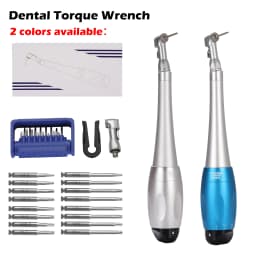 Universal Dental Torque Wrench Universal Implant Wrench Contra Angle Latch-Type Head Design 12 Drivers Precise Torque Tool