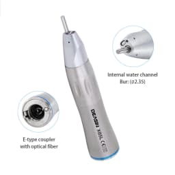X65L Dentistry Straight Handpiece 1:1Blue Ring Straight Inner Water Handpiece with Optic Fiber Using for Dental Implant Surgery