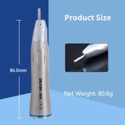 X65L Dentistry Straight Handpiece 1:1Blue Ring Straight Inner Water Handpiece with Optic Fiber Using for Dental Implant Surgery