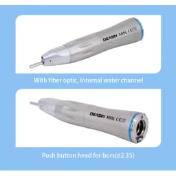 X65L Dentistry Straight Handpiece 1:1Blue Ring Straight Inner Water Handpiece with Optic Fiber Using for Dental Implant Surgery
