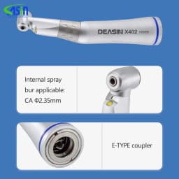 Dental 1:1 LED Contra Angle With E-generator LED Handpiece X402 Internal Single Water Spray Fit for Universal E-Type Motor