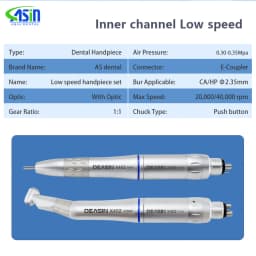 Dental 1:1 LED Contra Angle With E-generator LED Handpiece X402 Internal Single Water Spray Fit for Universal E-Type Motor