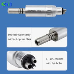 Dental 1:1 LED Contra Angle With E-generator LED Handpiece X402 Internal Single Water Spray Fit for Universal E-Type Motor