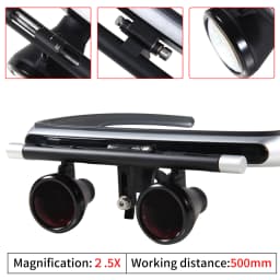 2.5/3x Dental Surgical Binocular Loupes Headband Magnifier 0°- 82° adjustment