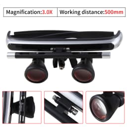 2.5/3x Dental Surgical Binocular Loupes Headband Magnifier 0°- 82° adjustment