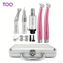 TOQ Dental External Low Speed Handpiece Set With Light Three-way Water Spray Whole Type Dental Tools Kit Dental Equipment