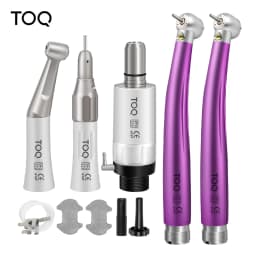 TOQ Dental External Low Speed Handpiece Set With Light Three-way Water Spray Whole Type Dental Tools Kit Dental Equipment