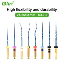 Dental Super Files Blue Rotary File Nickel Titanium Metal Root Canal File Endodontic Equipment 21/25/31mm S1/S2/F1/F2/F3/F4/F5