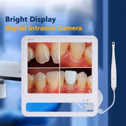 Wireless WiFi HD Dental Intraoral Camera 8 LED Macro Lens + 17 Inch LCD Screen Monitor Chair Side
