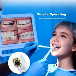 Wireless WiFi HD Dental Intraoral Camera 8 LED Macro Lens + 17 Inch LCD Screen Monitor Chair Side