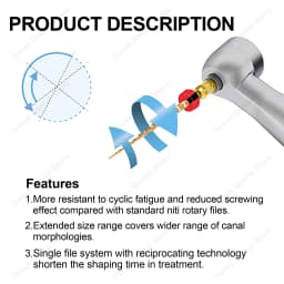 Glin W One Gold Root Canal Files 4 Pcs/Box Heat Activated Flexible Dental Endo Files 21/25mm Niti Rotary Endodontic Files