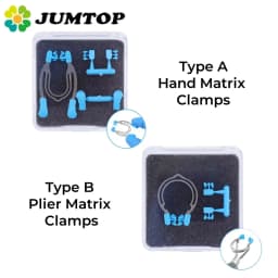 JUMTOP Dental Matrix Sectional Contoured Matrices Clamps Wedges Metal Spring Clip Rings Dentist Tools Lab Instrument