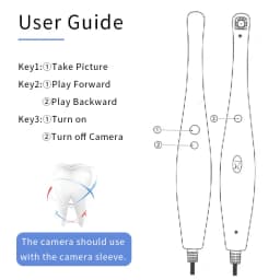 JUMTOP Dental Intraoral Camera Visual Oral Examination Camera With 6 LED Lights Teeth Detecting Instruments