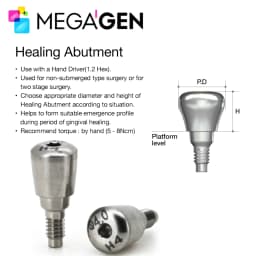 MegaGen AnyOne Implant Parts Healing Abutment Impression Coping Analog Bridge Abutment Screw Medical Grade 5 Titanium Alloy