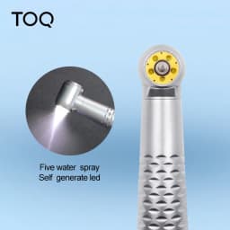 Dental High Speed Handpiece with 5 LED Light 5 Water Spray Shadowless Air Turbine Push Button High Speed Dental Drilling Tool