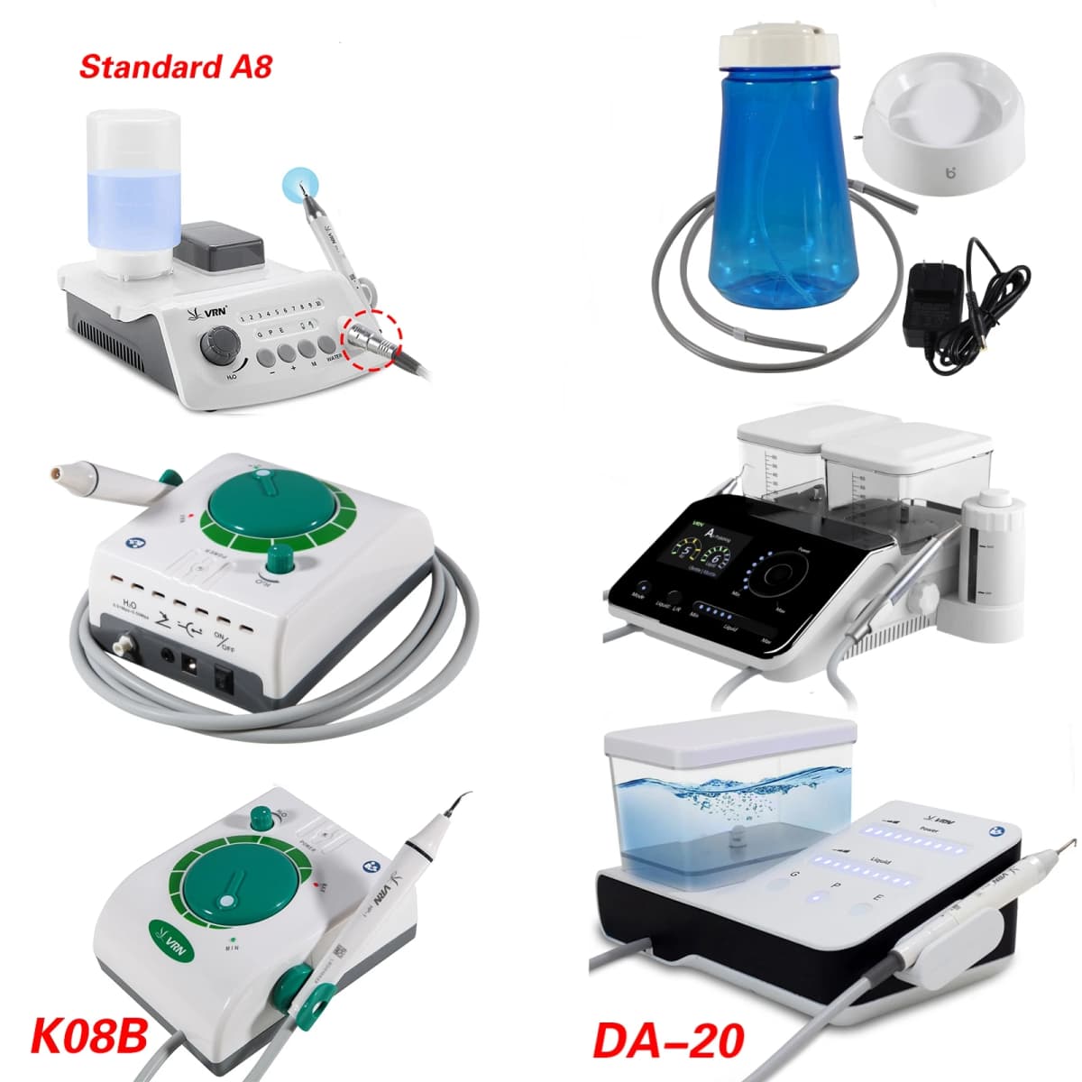 Dental Ultrasonic Piezo Scaler LED Detachable Handpiece Fit VRN EMS/ Woodpecker / Dentistry Auto-water Supply System 1000ML