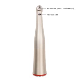 JUMTOP Dental 1:5 Contra Angle Handpiece Fiber Optic Increasing Push Button Ceramic Bearing Internal 4 Way Spray Contra Angle